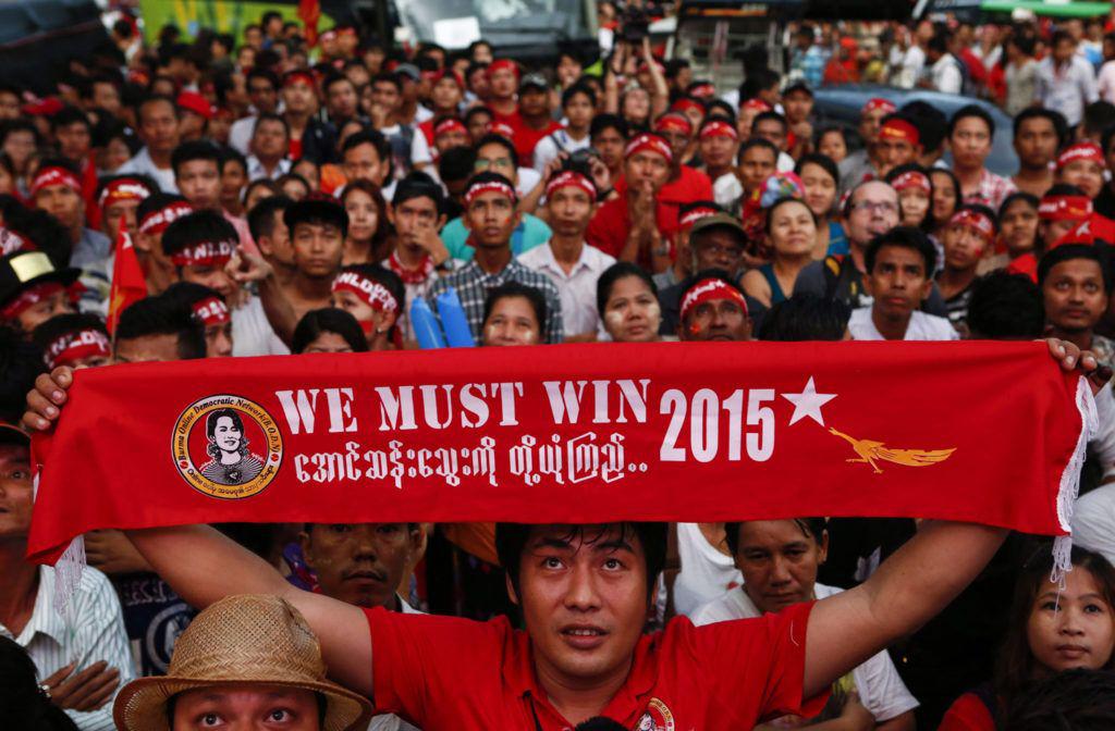 A mianmari ellenzéki Nemzeti Liga a Demokráciáért (NLD)