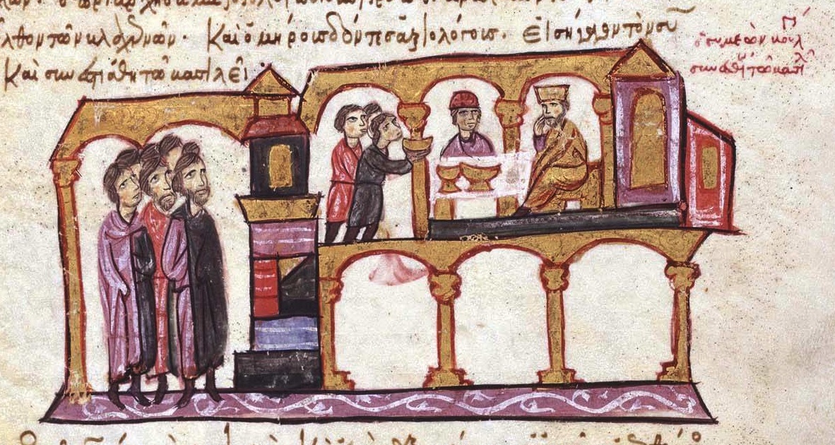 VII.Konsztantinosz Porphürogennétosz bizánci császár és Simeon bolgár cár találkozása 