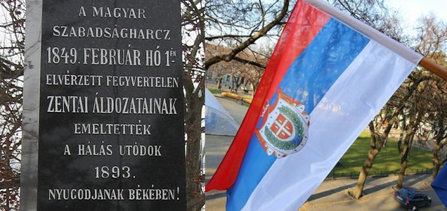 a megszavazott szerb zászló