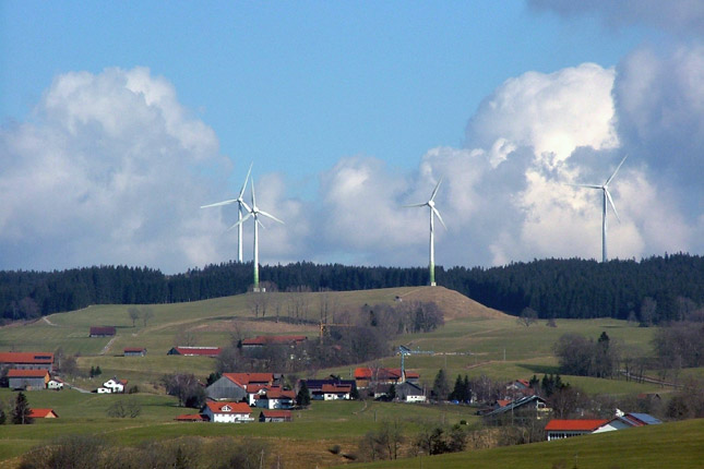 A wildpoldsriedi szélturbinák 12 megawatt áramot termelnek