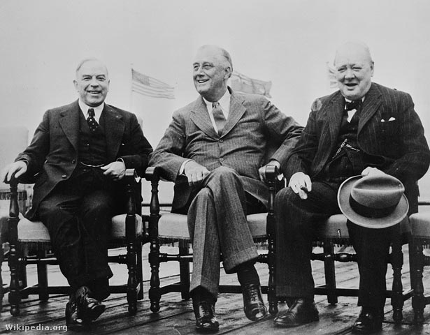 Mackenzie King, Franklin D. Roosevelt és Winston Churchill