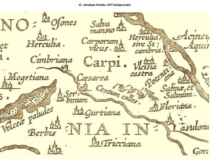 01. Abraham Ortelius 1597 térképrészlete