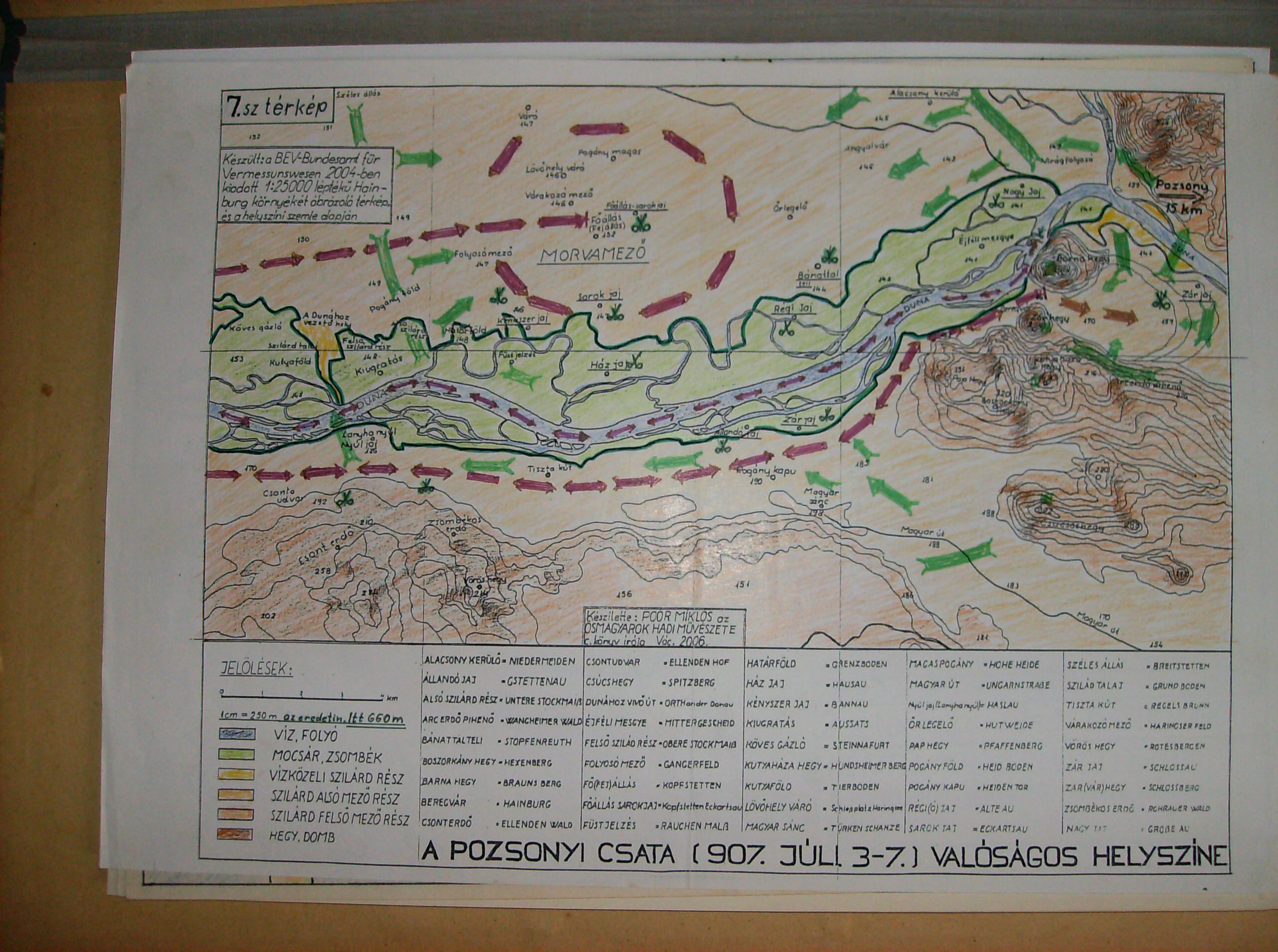 Pozsonyi csata térképe