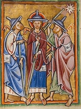  Jesus with Jewish hat, St. Louis Psalter, 13thC
