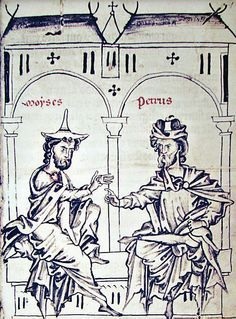 Medieval-era Jew and Christian
