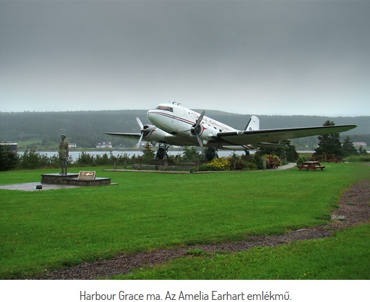 Harbour Grace ma. Az Amelia Earhart emlékmű.